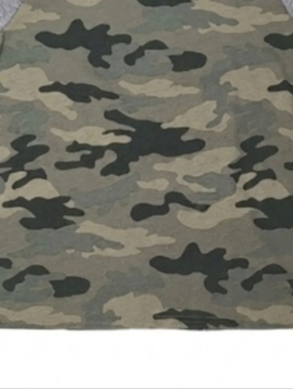 Childrens Place Camouflage Kids Raglan TShirt Boys Large 10 12 Green Gray